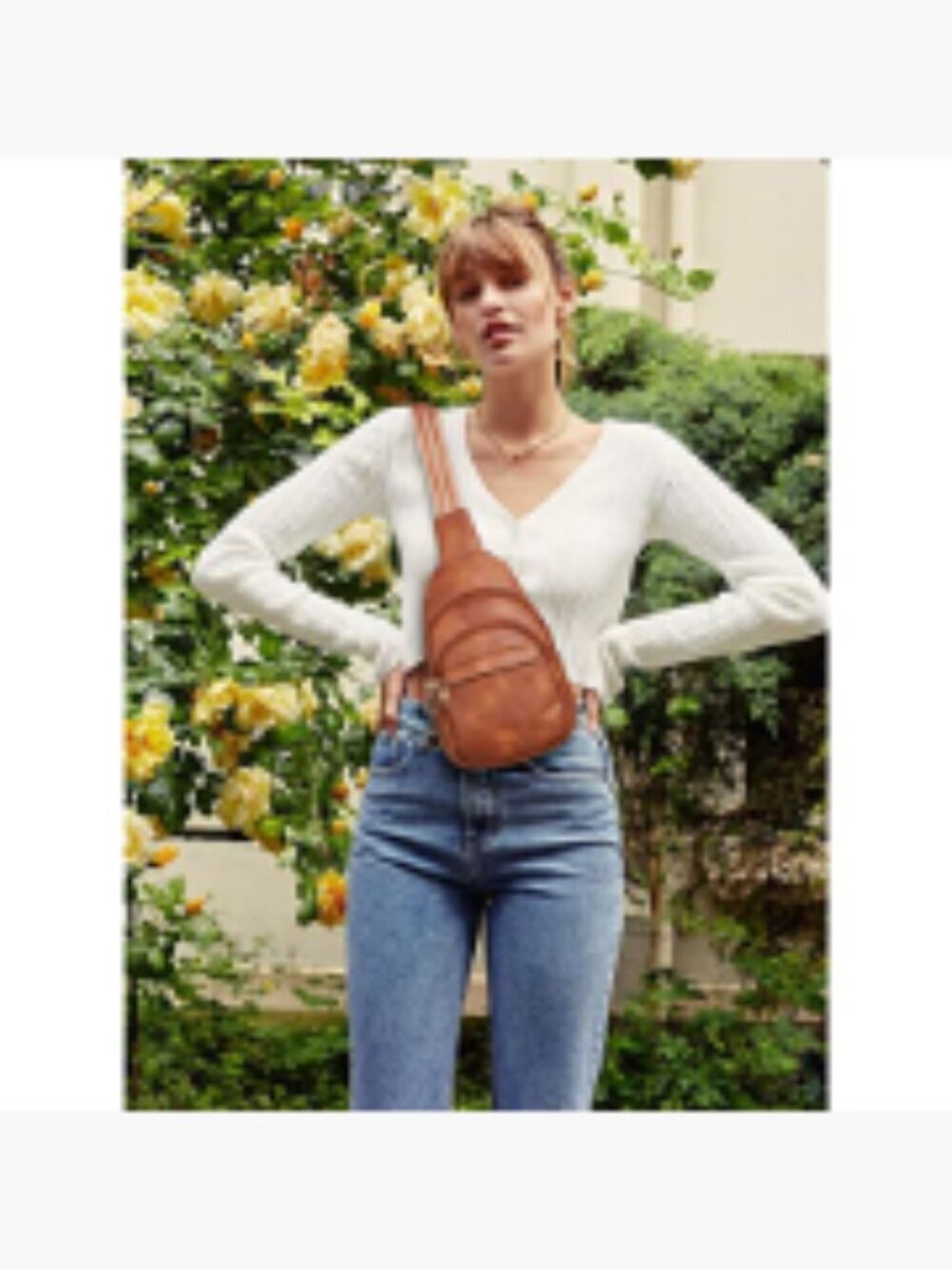 Small Sling Bag for Women Faux Leather Crossbody Fanny Pack Travel - Picture 3 of 7